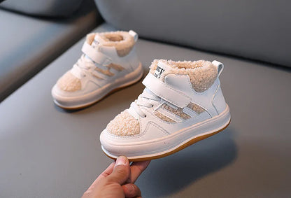 Children Snow Boots - Warm Plush Kids Winter Boots with Rubber Outsole & Anti-Slip Sole - ZOOMNSTORE