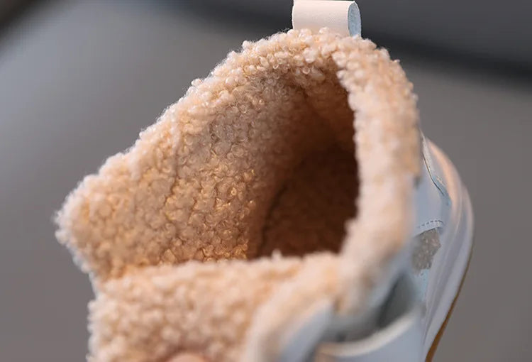 Children Snow Boots - Warm Plush Kids Winter Boots with Rubber Outsole & Anti-Slip Sole - ZOOMNSTORE