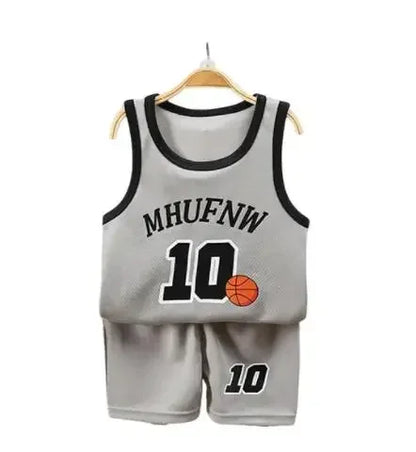 Kids Summer Basketball Set - Sleeveless T-shirt  Shorts Quick-drying Sports Wear - ZOOMNSTORE