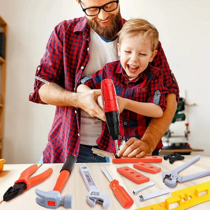 Children Toy Tool Kits Engineer Simulated Repair Tool Set Electric Drill Screwdriver Play House Toy Christmas Gift for Boys Kids - ZOOMNSTORE