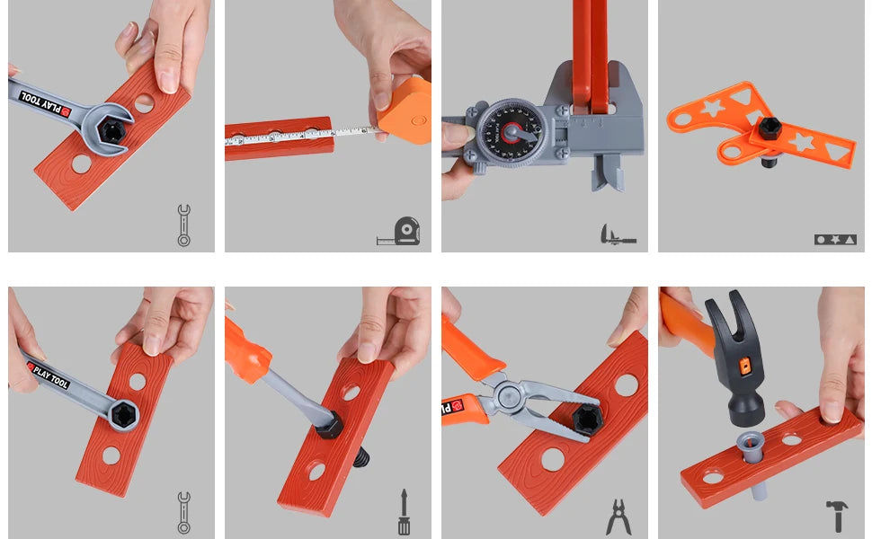 Children Toy Tool Kits Engineer Simulated Repair Tool Set Electric Drill Screwdriver Play House Toy Christmas Gift for Boys Kids - ZOOMNSTORE