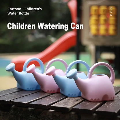 Children Watering Can - Cute Cartoon Elephant Plastic Pot with Long Nozzle - ZOOMNSTORE