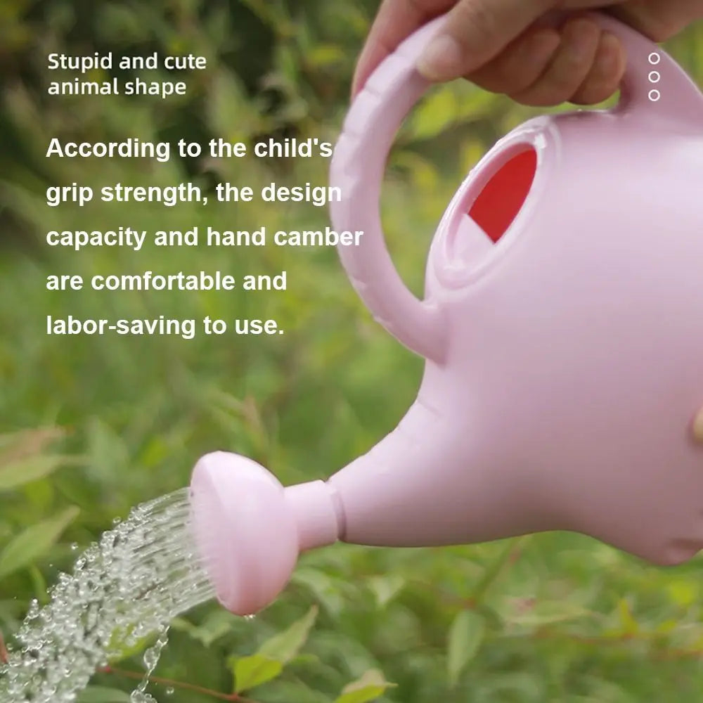 Children Watering Can - Cute Cartoon Elephant Plastic Pot with Long Nozzle - ZOOMNSTORE