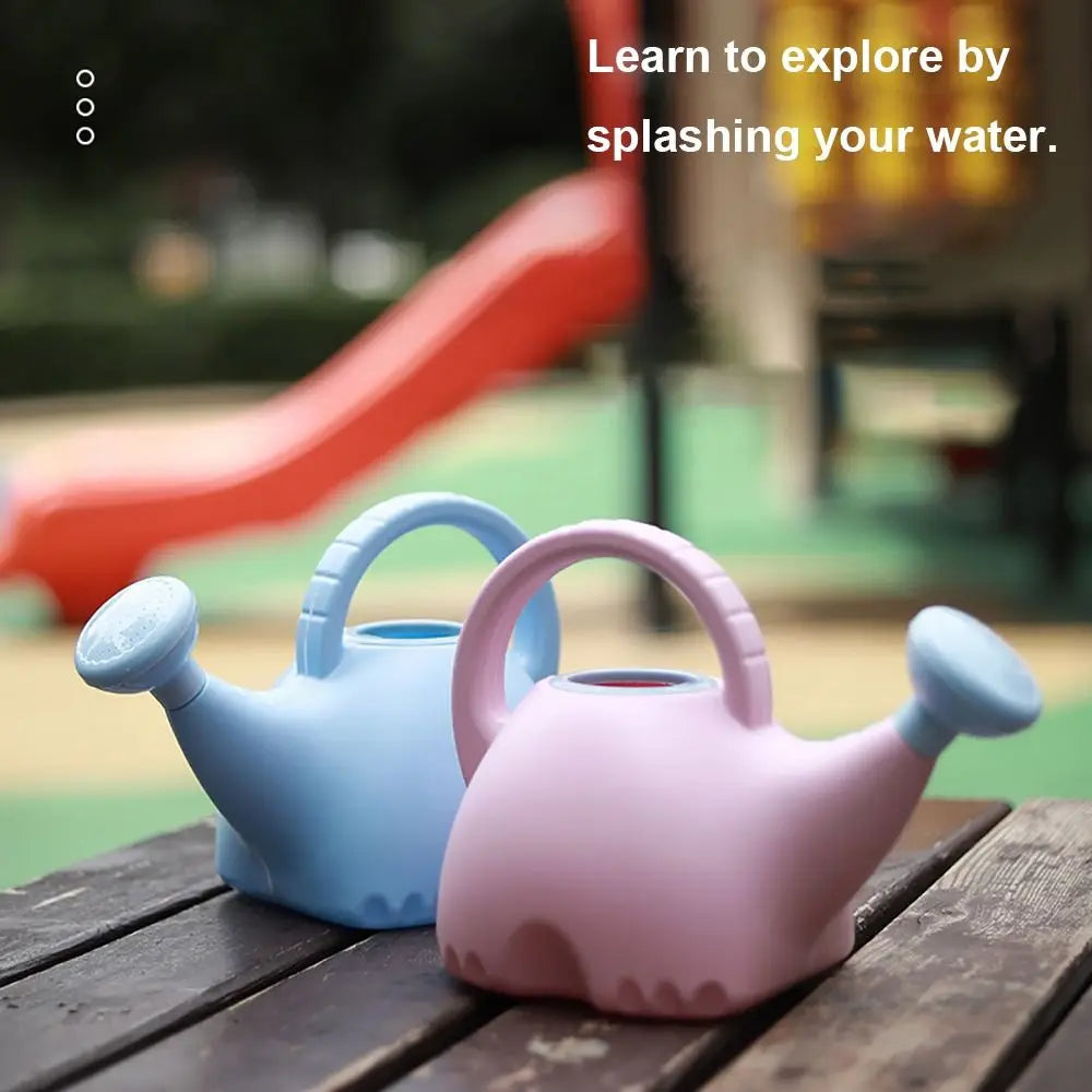 Children Watering Can - Cute Cartoon Elephant Plastic Pot with Long Nozzle - ZOOMNSTORE