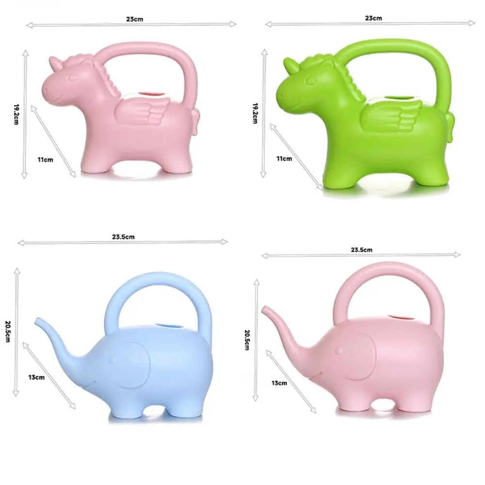 Children Watering Can – Cartoon Plastic Pot With Handle, Lightweight Durable Design - ZOOMNSTORE