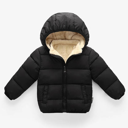 Winter Coats for Kids - Warm Plush Jackets with Fur Hood - ZOOMNSTORE
