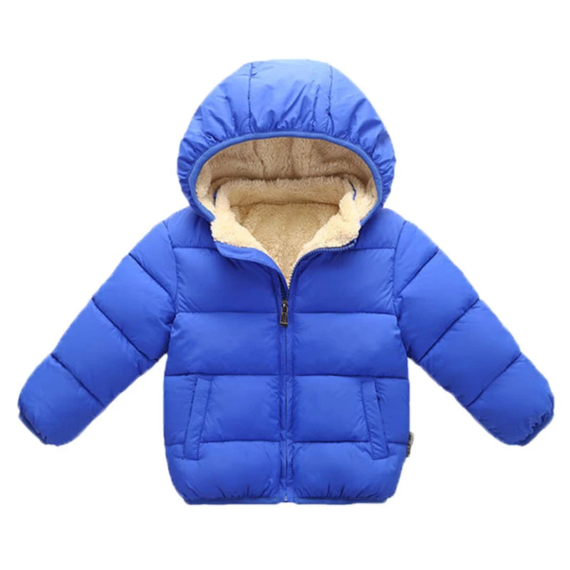 Winter Coats for Kids - Warm Plush Jackets with Fur Hood - ZOOMNSTORE