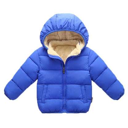 Winter Coats for Kids - Warm Plush Jackets with Fur Hood - ZOOMNSTORE