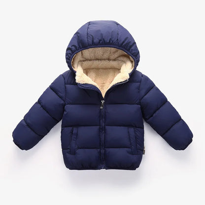 Winter Coats for Kids - Warm Plush Jackets with Fur Hood - ZOOMNSTORE