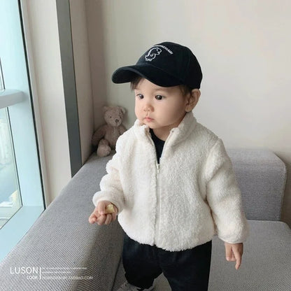 Children Winter Jacket - Boys Girls Thermal Kids Fleece Coat | Double Sided Velvet Outerwear - ZOOMNSTORE