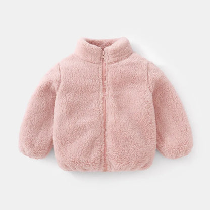 Children Winter Jacket - Boys Girls Thermal Kids Fleece Coat | Double Sided Velvet Outerwear - ZOOMNSTORE