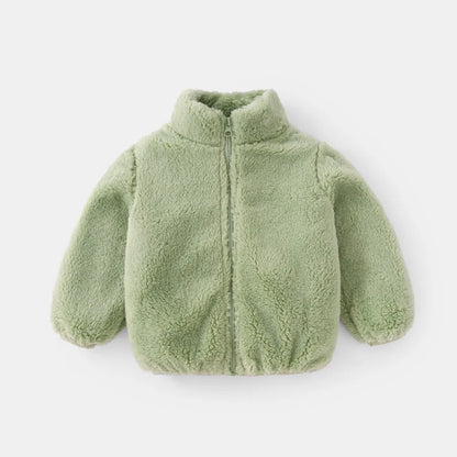 Children Winter Jacket - Boys Girls Thermal Kids Fleece Coat | Double Sided Velvet Outerwear - ZOOMNSTORE