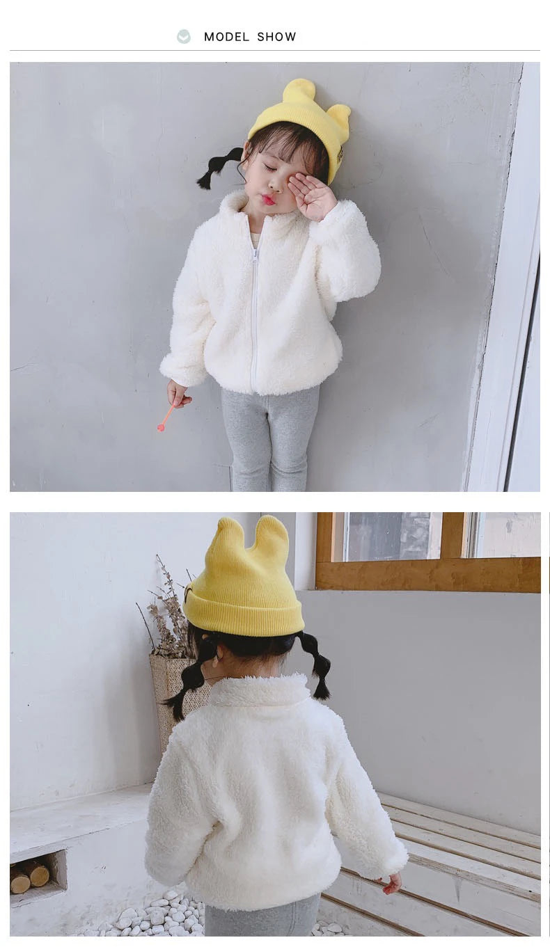 Children Winter Jacket - Heavyweight Kids Fleece Coat | Double Sided Velvet Outerwear - ZOOMNSTORE
