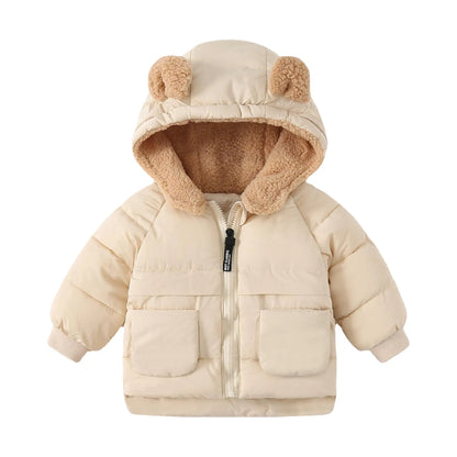 Children Winter Jackets | Heavyweight Kids Jacket – Boys Warm Parkas With Cartoon Bear Coat - ZOOMNSTORE