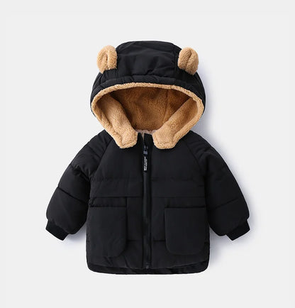 Children Winter Jackets | Heavyweight Kids Jacket – Boys Warm Parkas With Cartoon Bear Coat - ZOOMNSTORE