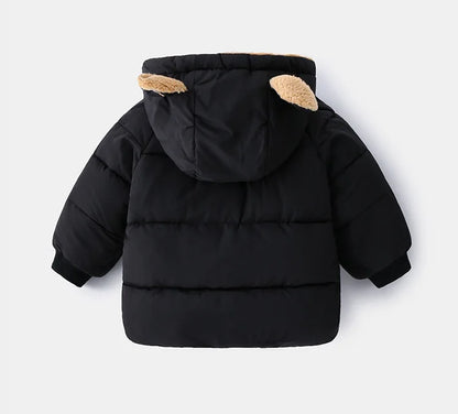 Children Winter Jackets | Heavyweight Kids Jacket – Boys Warm Parkas With Cartoon Bear Coat - ZOOMNSTORE