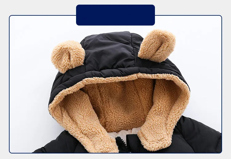 Children Winter Jackets | Heavyweight Kids Jacket – Boys Warm Parkas With Cartoon Bear Coat - ZOOMNSTORE
