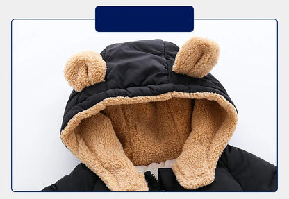 Children Winter Jackets | Heavyweight Kids Jacket – Boys Warm Parkas With Cartoon Bear Coat - ZOOMNSTORE