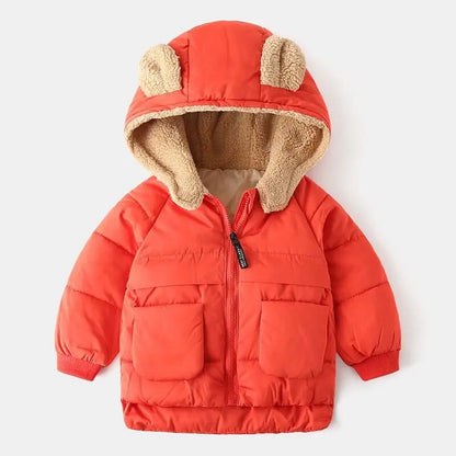 Children Winter Jackets | Heavyweight Kids Jacket – Boys Warm Parkas With Cartoon Bear Coat - ZOOMNSTORE