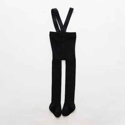 Children Winter Leggings - Baby Suspender Tights With Elastic Waist | Cotton Blend - ZOOMNSTORE
