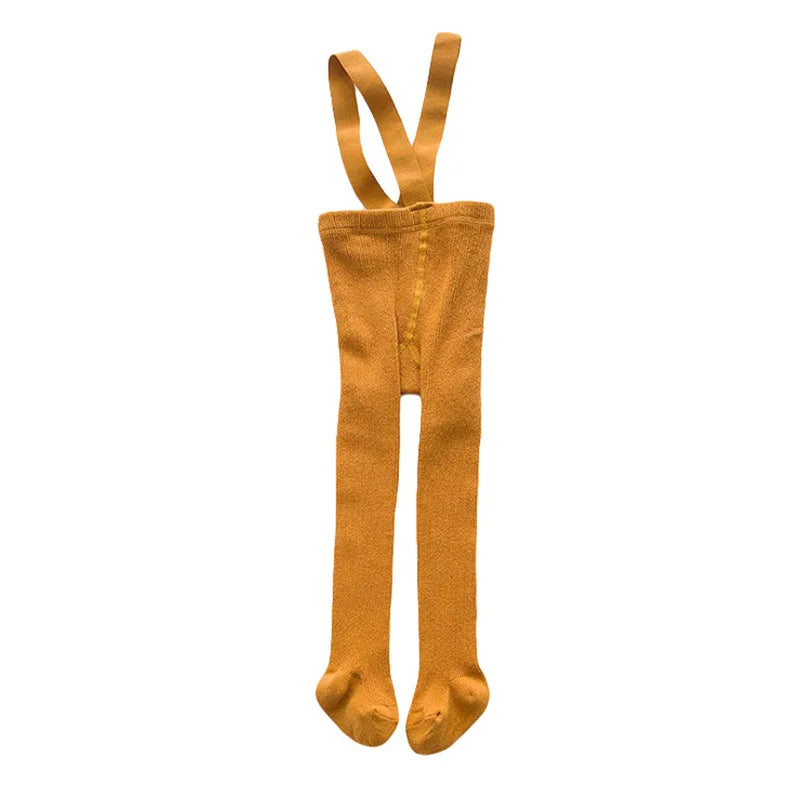 Children Winter Leggings - Baby Suspender Tights With Elastic Waist | Cotton Blend - ZOOMNSTORE