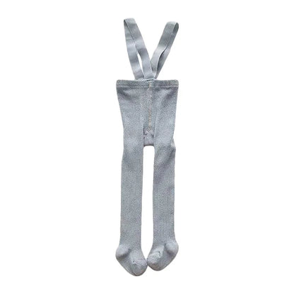 Children Winter Leggings - Baby Suspender Tights With Elastic Waist | Cotton Blend - ZOOMNSTORE