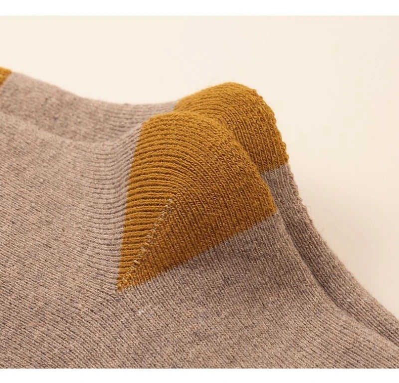 5 Pairs /bag Winter Children Socks Warm Autumn And Winter Plush Thicken Toddler Boys Girls Cotton Middle Tube Sock For 2-14 Year - ZOOMNSTORE