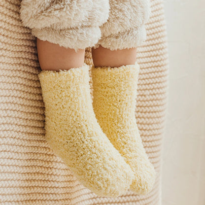 1 Pairs Winter Coral Fleece Children Socks Thick Warm Anti-slip Newborn Girls Boys Tube Socks Indoor Floor Socks For 0-5 Years - ZOOMNSTORE