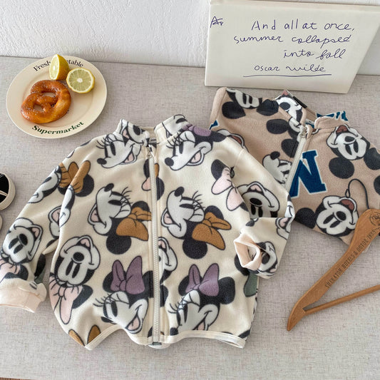 Cartoon Printed Kids Jackets - Casual Long Sleeve Outerwear for Boys  Girls - ZOOMNSTORE