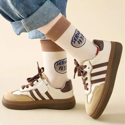 5 Pairs Children's Socks, Boys' Cartoon Cute Puppy Mid Length Socks , Students' , Autumn/ Winter Versatile Socks - ZOOMNSTORE