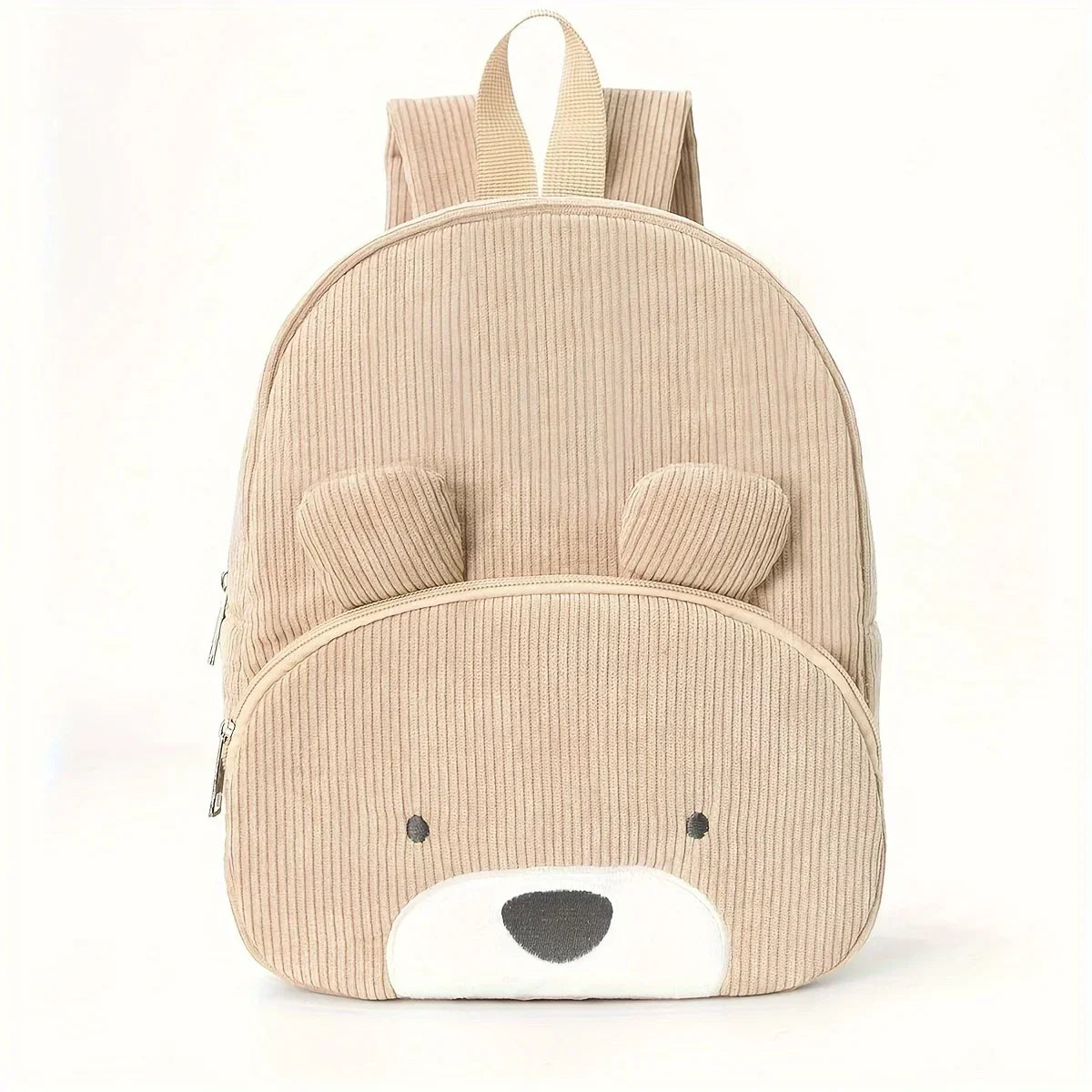 Cute Cartoon Bear Corduroy Backpack - Kids Kindergarten School Bag - ZOOMNSTORE