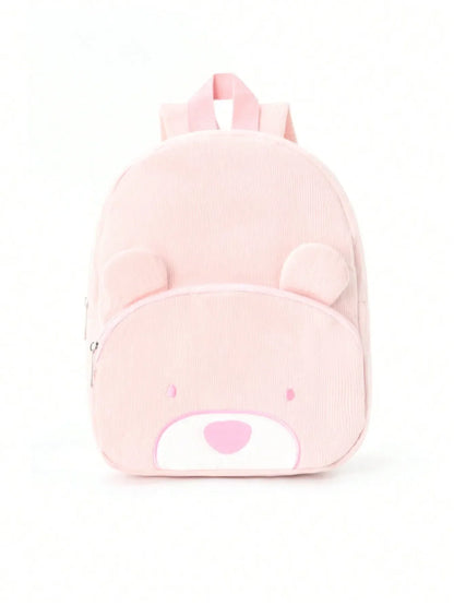 Cute Cartoon Bear Corduroy Backpack - Kids Kindergarten School Bag - ZOOMNSTORE