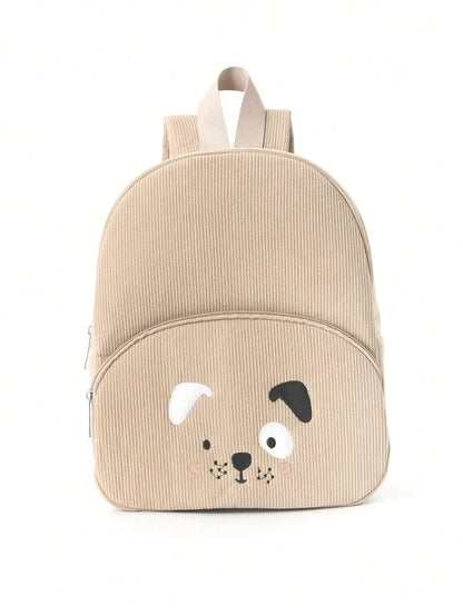 Cute Cartoon Bear Corduroy Backpack - Kids Kindergarten School Bag - ZOOMNSTORE