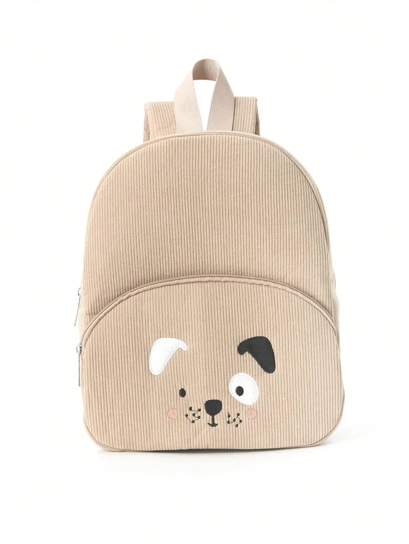 Cute Cartoon Bear Corduroy Backpack - Kids Kindergarten School Bag - ZOOMNSTORE