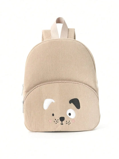 Cute Cartoon Bear Corduroy Backpack - Kids Kindergarten School Bag - ZOOMNSTORE