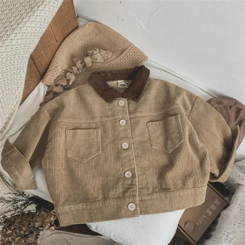 Childrens Retro Coat - Japanese Korean Autumn Winter Jacket for Boys  Girls - ZOOMNSTORE