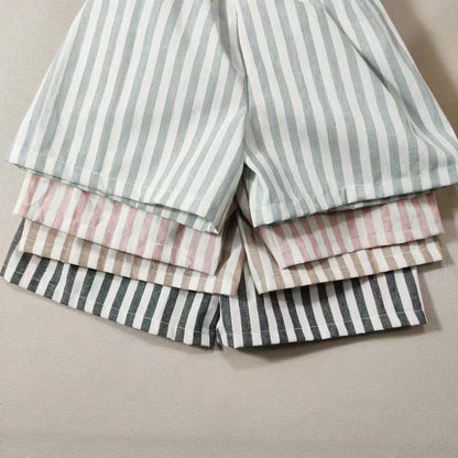 Children's Cotton Shorts - Boys Casual Summer Pants With Elastic Waist, Loose Fit - ZOOMNSTORE