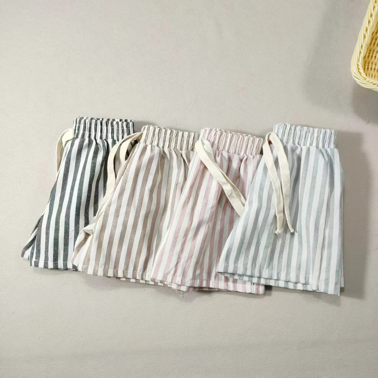 Children's Cotton Shorts - Boys Casual Summer Pants With Elastic Waist, Loose Fit - ZOOMNSTORE