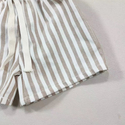 Children's Cotton Shorts - Boys Casual Summer Pants With Elastic Waist, Loose Fit - ZOOMNSTORE