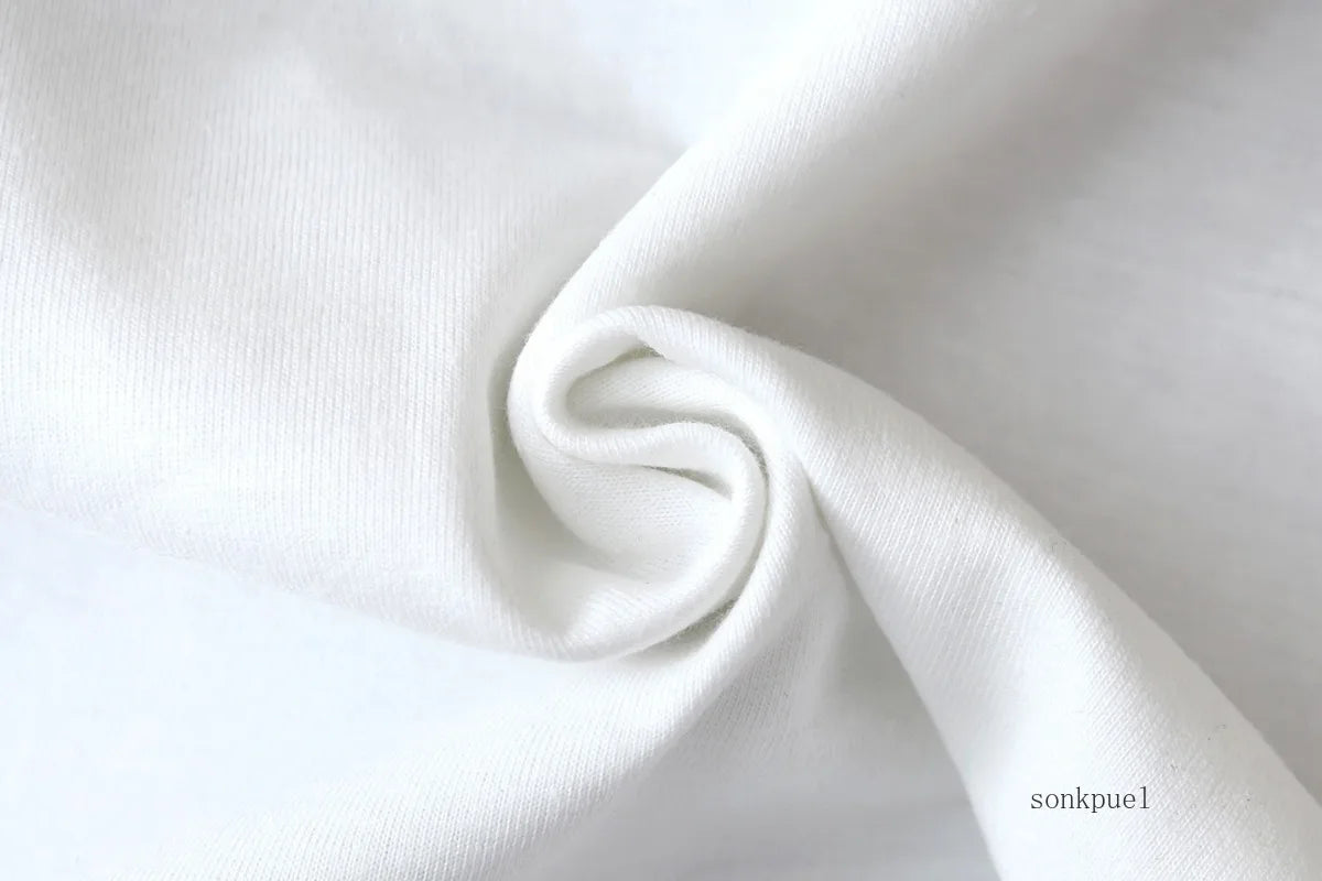 Childrens Cotton Short Sleeve T-Shirt - Summer Top for Girls and Boys in White Red and Black - ZOOMNSTORE