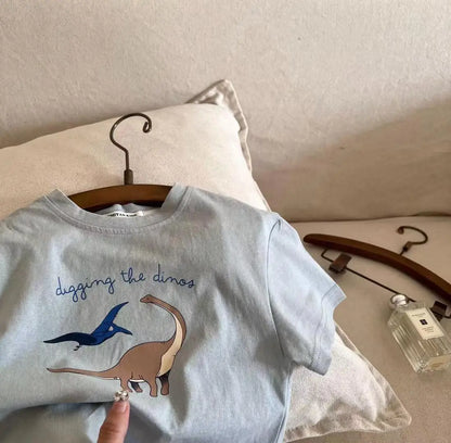 Kids Cartoon Cotton T-Shirt - Short Sleeve Summer Top for Boys  Girls - ZOOMNSTORE