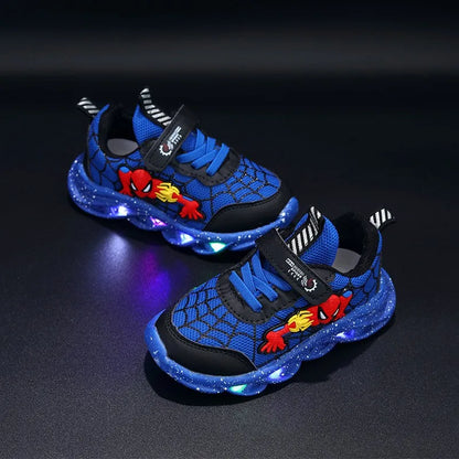 Spider-Man LED Sneakers for Boys - Spring Casual Sports Shoes - ZOOMNSTORE