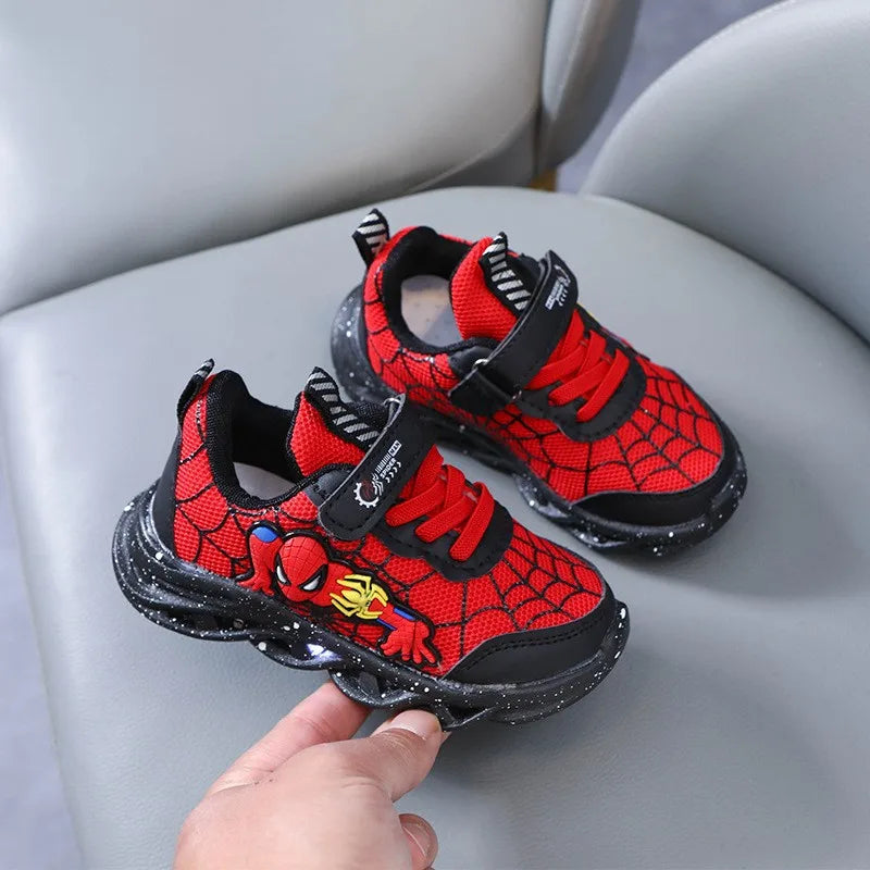 Spider-Man LED Sneakers for Boys - Spring Casual Sports Shoes - ZOOMNSTORE