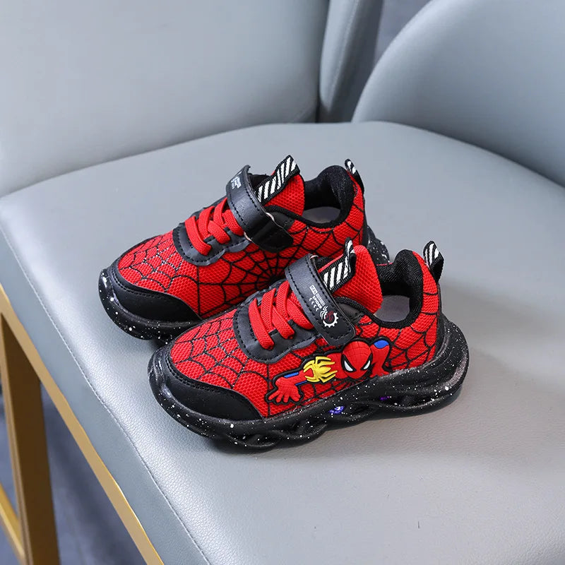 Spider-Man LED Sneakers for Boys - Spring Casual Sports Shoes - ZOOMNSTORE