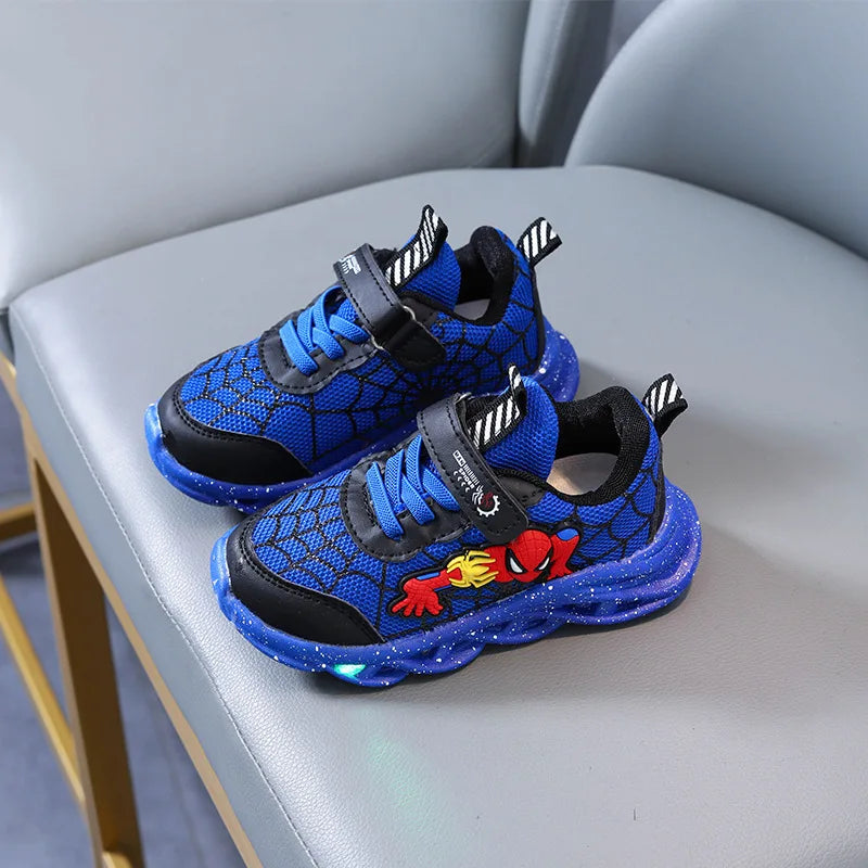 Spider-Man LED Sneakers for Boys - Spring Casual Sports Shoes - ZOOMNSTORE