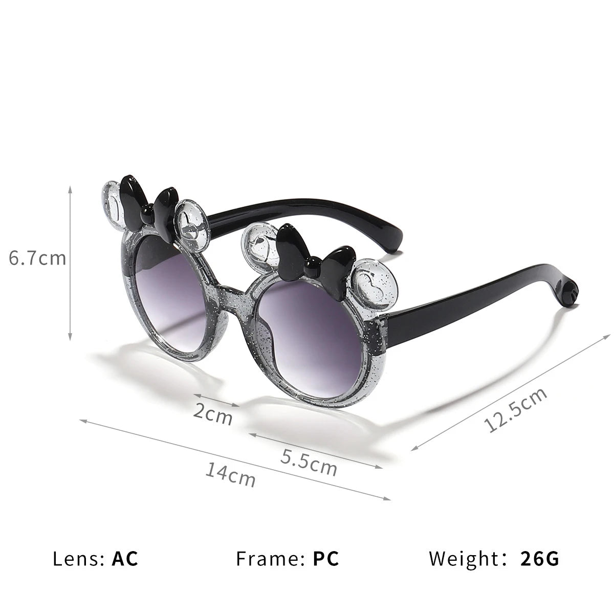 Cute Cartoon Sunglasses for Girls - Trendy Candy Colored Bow Glasses - ZOOMNSTORE