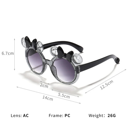 Cute Cartoon Sunglasses for Girls - Trendy Candy Colored Bow Glasses - ZOOMNSTORE