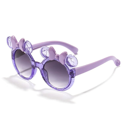 Cute Cartoon Sunglasses for Girls - Trendy Candy Colored Bow Glasses - ZOOMNSTORE
