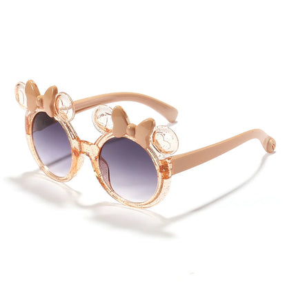 Cute Cartoon Sunglasses for Girls - Trendy Candy Colored Bow Glasses - ZOOMNSTORE