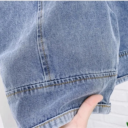 Childrens Casual Jean Jumpsuit - Loose Overalls for Boys  Girls 1-7Y - ZOOMNSTORE